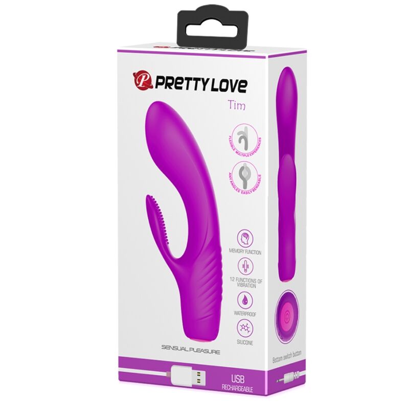 PRETTY LOVE - TIM PURPLE RECHARGEABLE VIBRATOR - 8