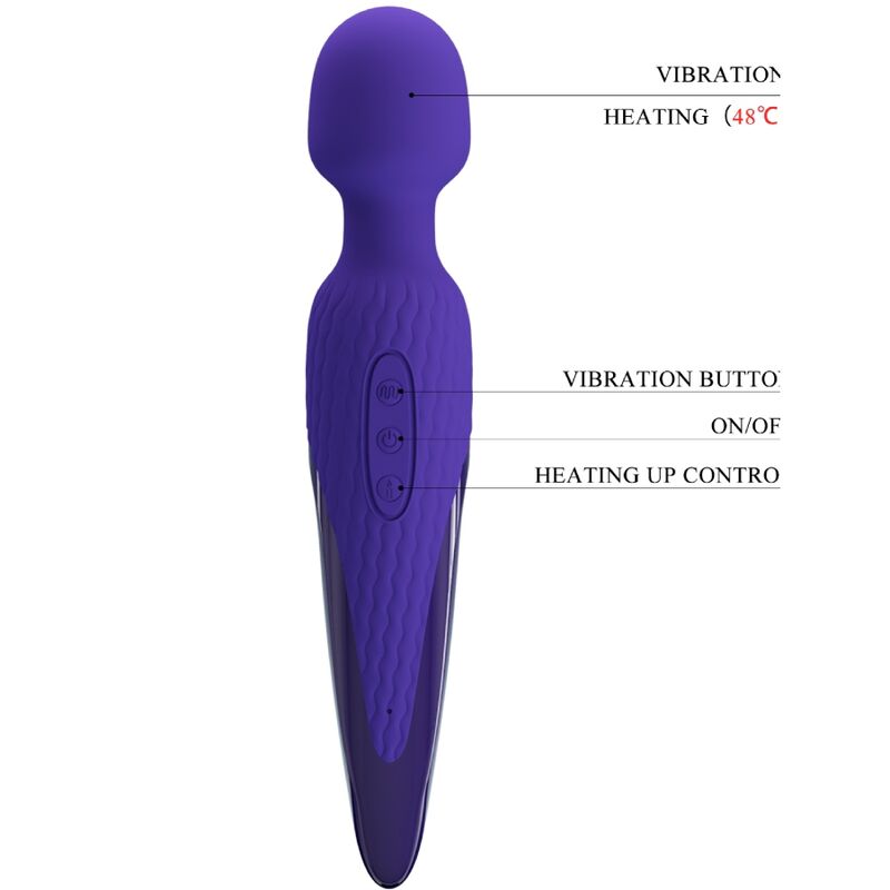 PRETTY LOVE - ANTONY YOUTH WAND VIBRATOR VIOLET HEAT EFFECT - 3