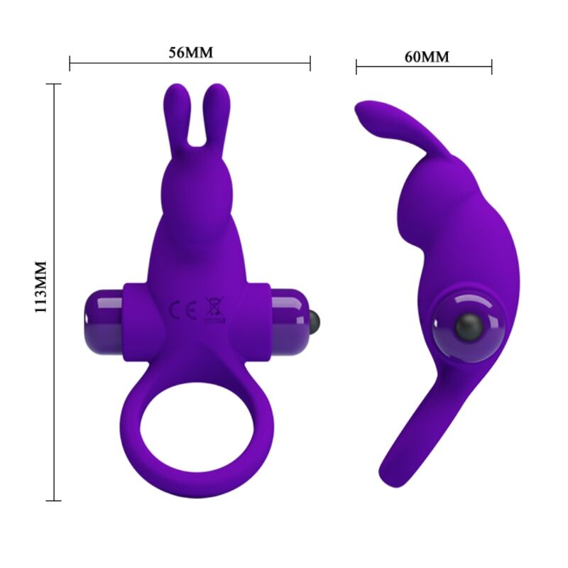 PRETTY LOVE - VIBRATOR RING I RABBIT FOR PURPLE PENIS - 6