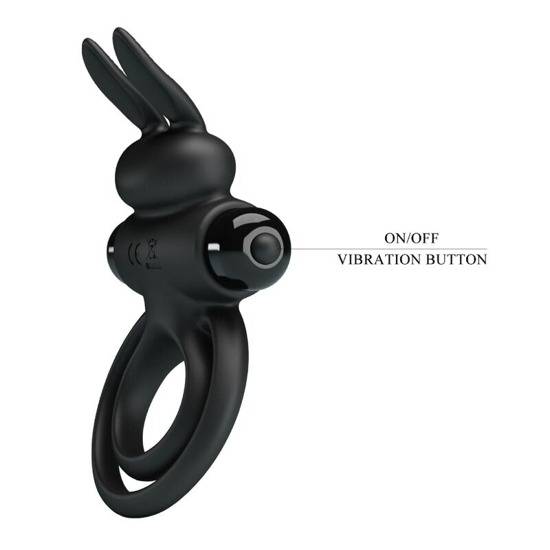 PRETTY LOVE - VIBRATOR III RABBIT RING FOR BLACK PENIS - 7