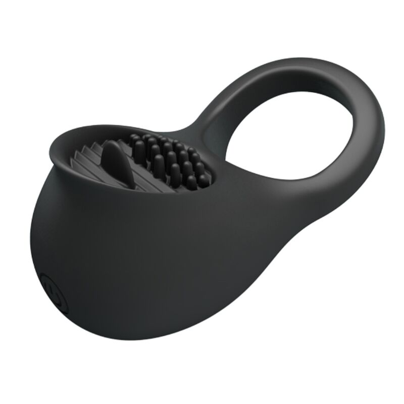 PRETTY LOVE - VIBRATING PENIS RING WITH BLACK TONGUE - 7