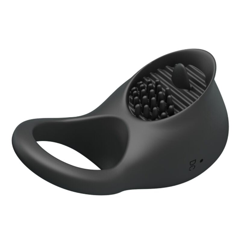 PRETTY LOVE - VIBRATING PENIS RING WITH BLACK TONGUE - 3