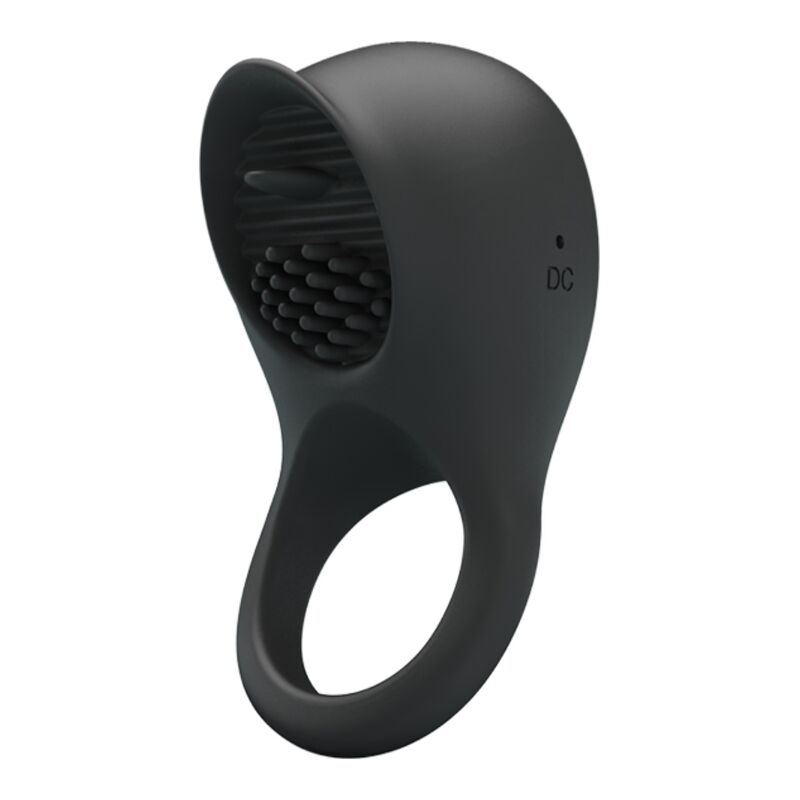 PRETTY LOVE - VIBRATING PENIS RING WITH BLACK TONGUE - 1