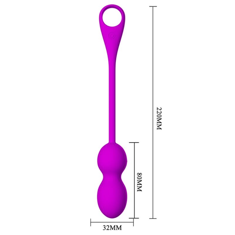 PRETTY LOVE - Boules vibrantes rechargeables ELVIRA violettes