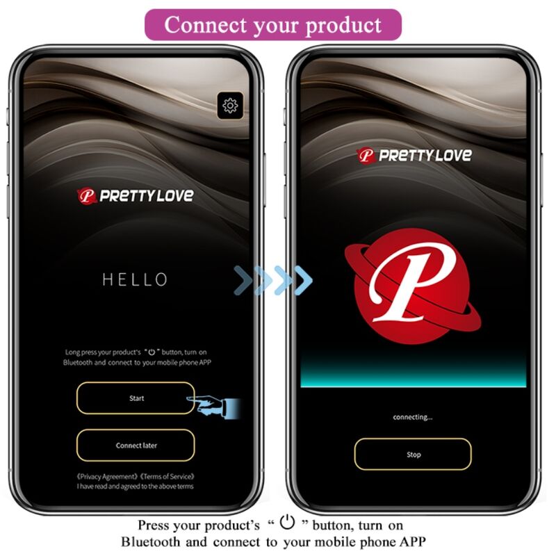PRETTY LOVE - Boules vibrantes rechargeables ELVIRA violettes