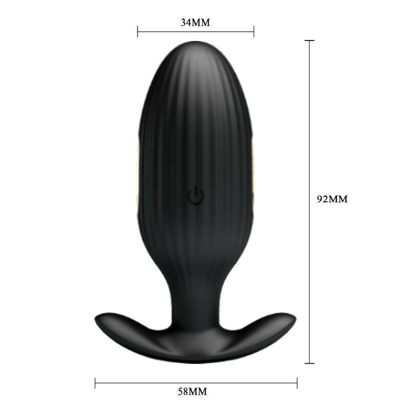 PRETTY LOVE - JEFFERSON APP CONTROLLED ANAL PLUG BLACK - 2