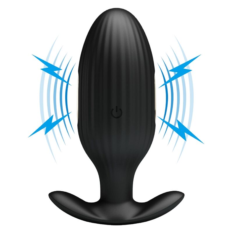 PRETTY LOVE - JEFFERSON APP CONTROLLED ANAL PLUG BLACK - 4