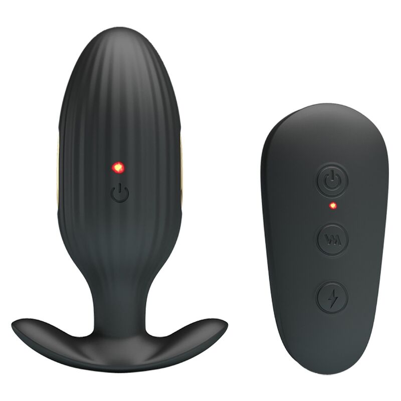 PRETTY LOVE - KELLY PLUG ANAL RECHARGEABLE VIBRATOR BLACK - 3