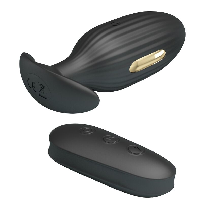 PRETTY LOVE - KELLY PLUG ANAL RECHARGEABLE VIBRATOR BLACK - 10
