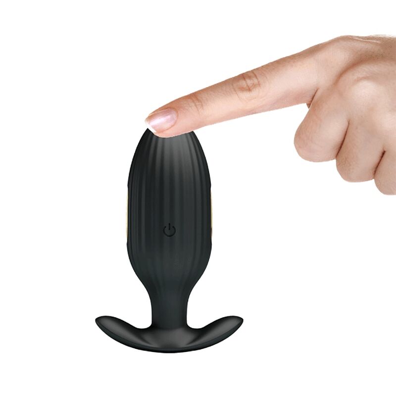 PRETTY LOVE - KELLY PLUG ANAL RECHARGEABLE VIBRATOR BLACK - 5