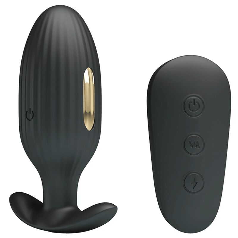 PRETTY LOVE - KELLY PLUG ANAL RECHARGEABLE VIBRATOR BLACK - 11