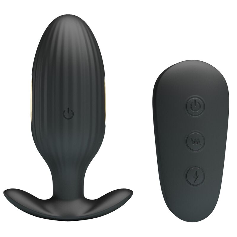 PRETTY LOVE - KELLY PLUG ANAL RECHARGEABLE VIBRATOR BLACK - 9