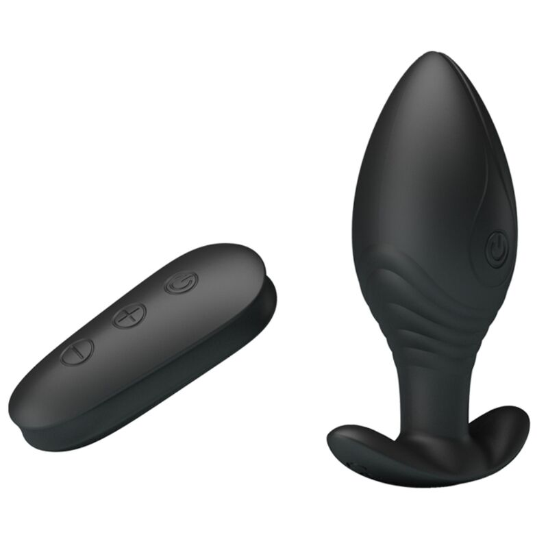 PRETTY LOVE - REGINA ANAL PLUG RECHARGEABLE VIBRATOR BLACK - 8