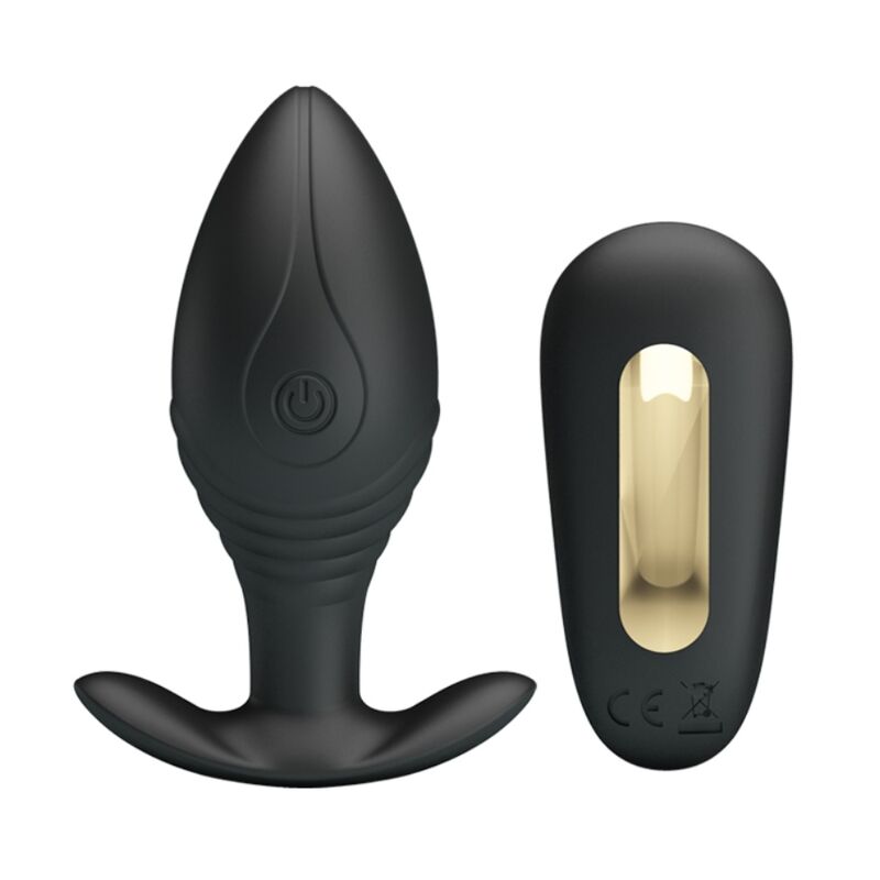 PRETTY LOVE - REGINA ANAL PLUG RECHARGEABLE VIBRATOR BLACK - 12