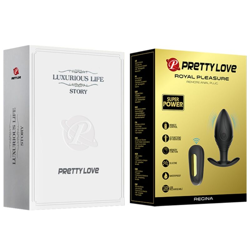 PRETTY LOVE - REGINA ANAL PLUG RECHARGEABLE VIBRATOR BLACK - 1