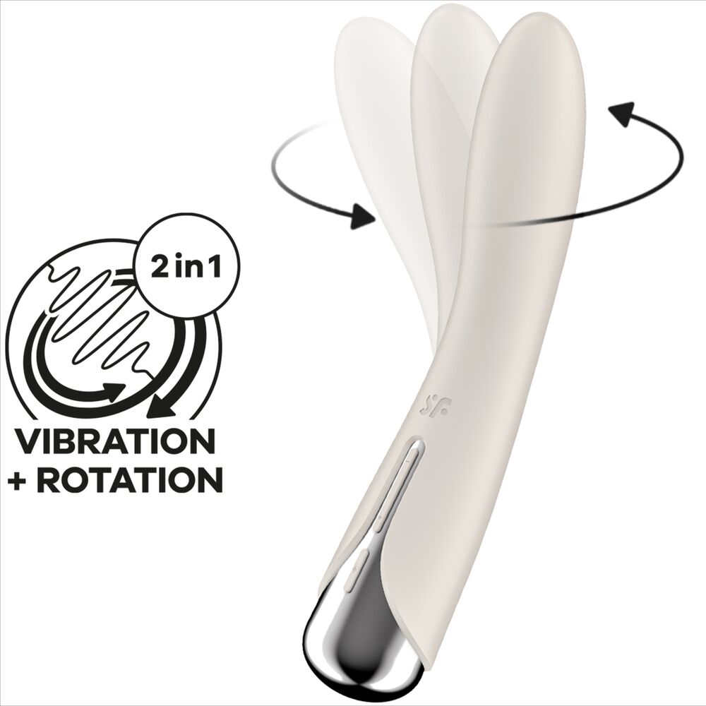 SATISFYER - SPINNING VIBE 1 G-SPOT BLUE ROTATOR VIBRATOR - RED - 12