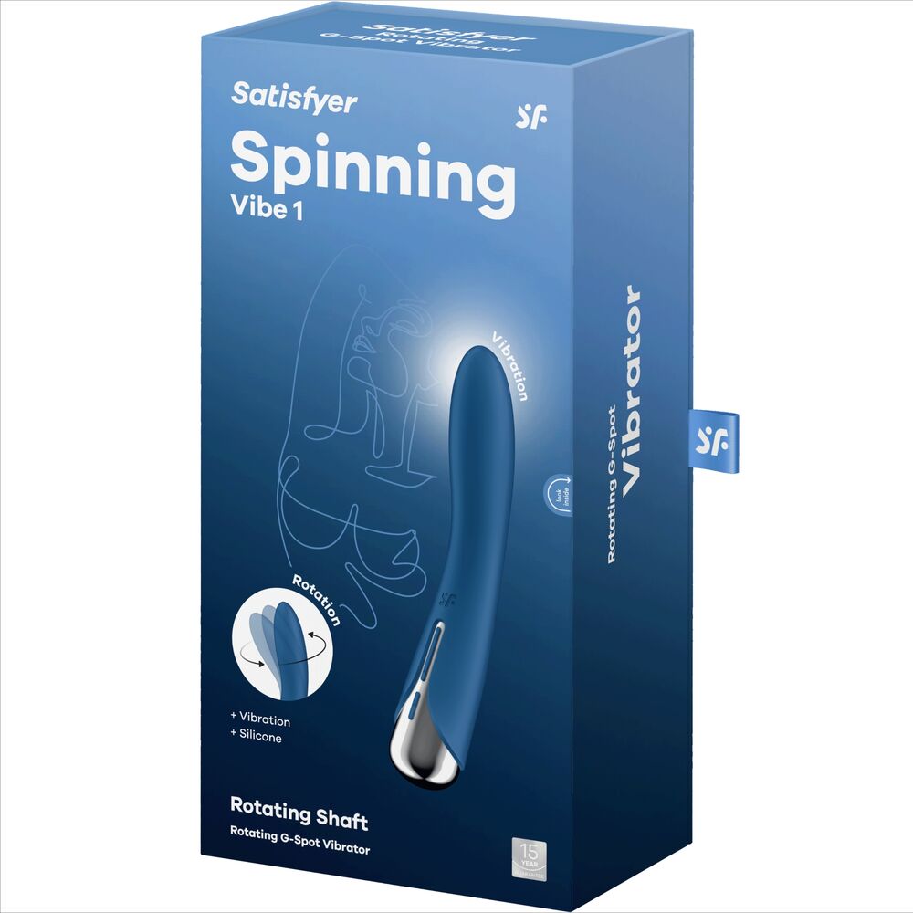 SATISFYER - SPINNING VIBE 1 G-SPOT BLUE ROTATOR VIBRATOR - BEIGE - 20