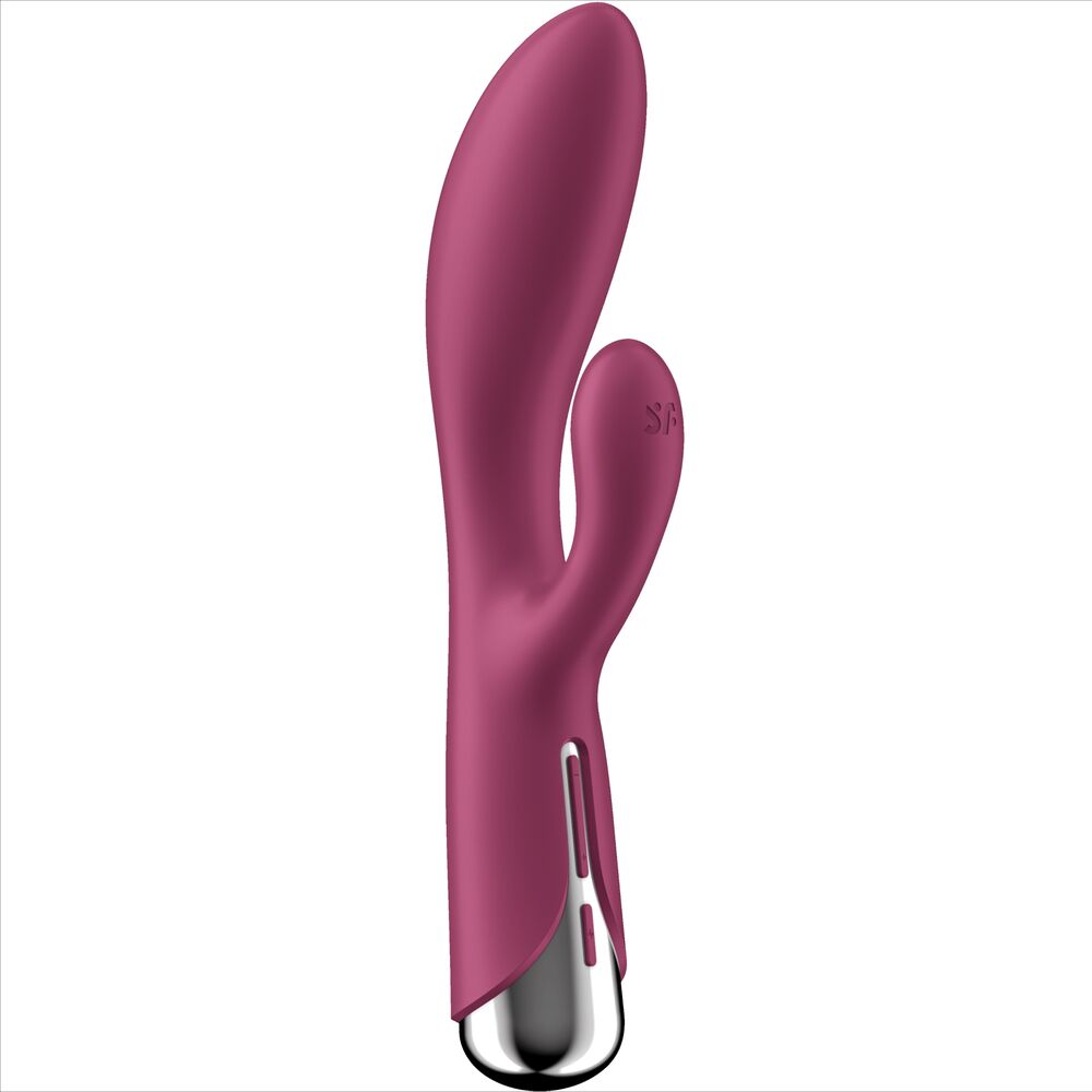 SATISFYER - SPINNING RABBIT 1 CLITORIS AND G-SPOT STIMULATION BLUE - RED - 6