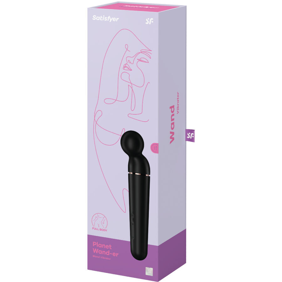 SATISFYER - PLANET WAND-ER VIBRATOR MASSAGER BLUE - BURGUNDY - 8