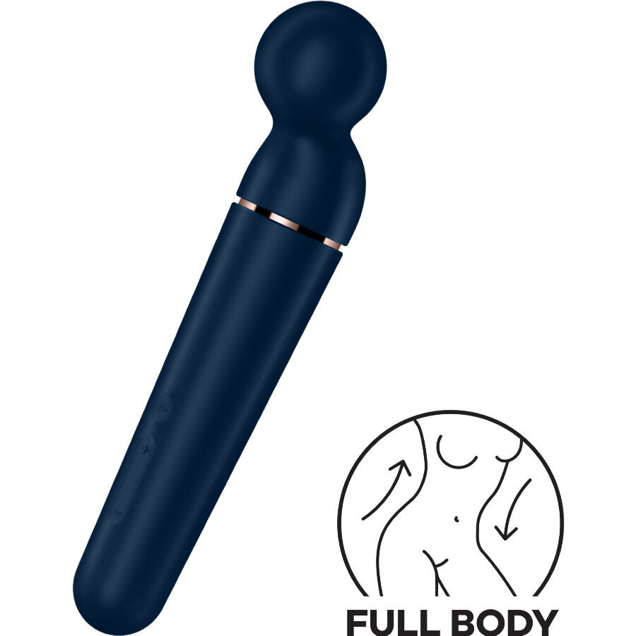 SATISFYER - PLANET WAND-ER VIBRATOR MASSAGER BLUE - BLACK - 15