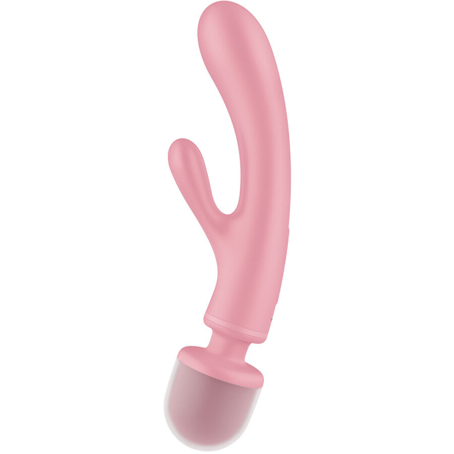 SATISFYER - TRIPLE LOVER RABBIT VIBRATOR MASSAGER GREY - 5
