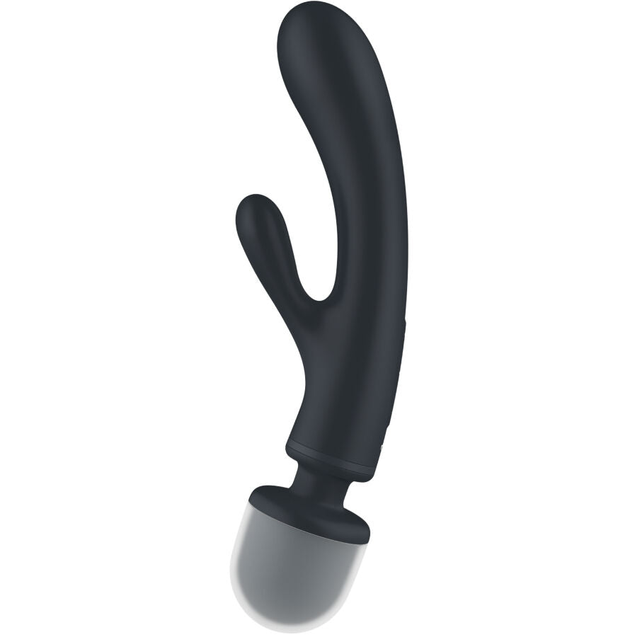 SATISFYER - TRIPLE LOVER RABBIT VIBRATOR MASSAGER GREY - GREY - 10