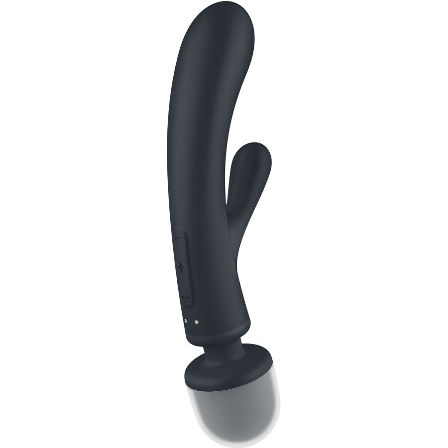 SATISFYER - TRIPLE LOVER RABBIT VIBRATOR MASSAGER GREY - GREY - 9