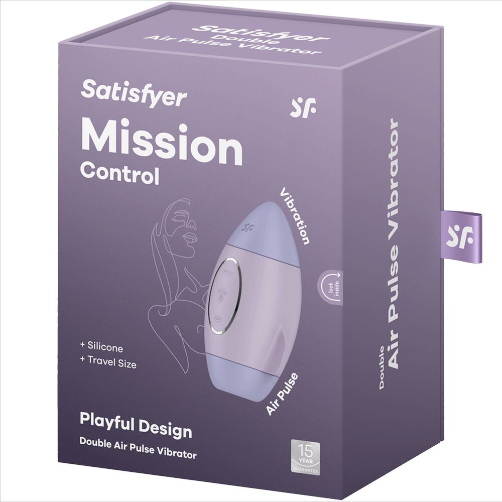 SATISFYER - MISSION CONTROL BLUE SMALL DOUBLE IMPULSE VIBRATOR - 2