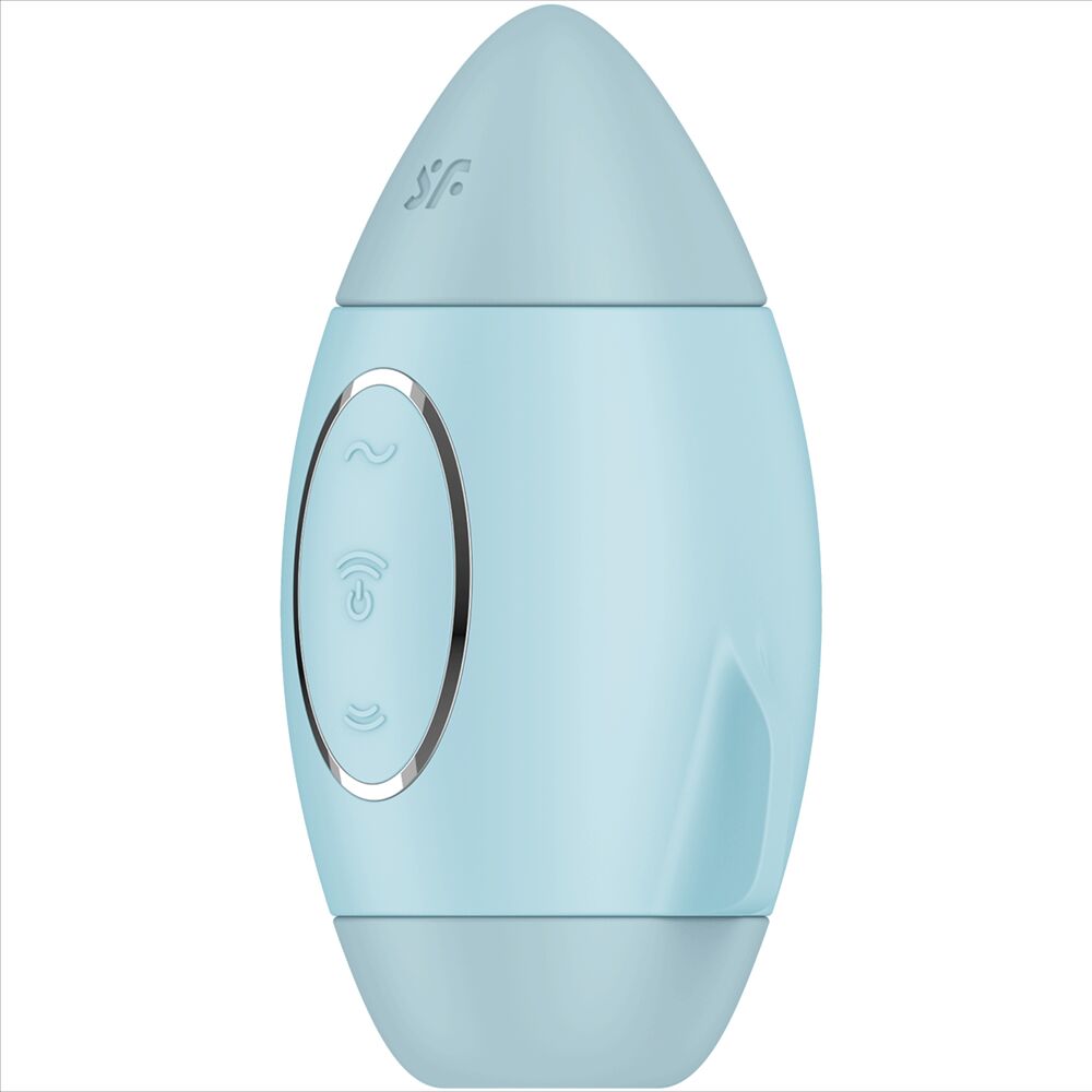 SATISFYER - MISSION CONTROL BLUE SMALL DOUBLE IMPULSE VIBRATOR - BLUE - 10