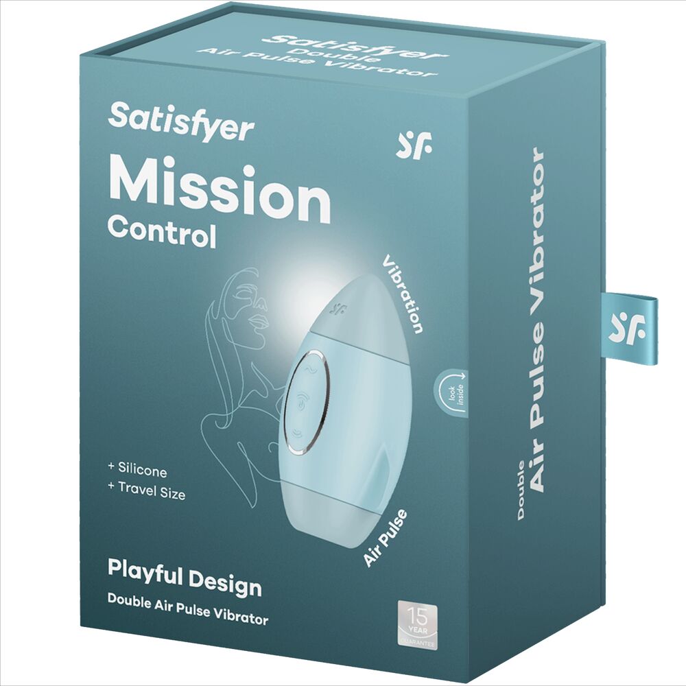 SATISFYER - MISSION CONTROL BLUE SMALL DOUBLE IMPULSE VIBRATOR - LILAC - 7