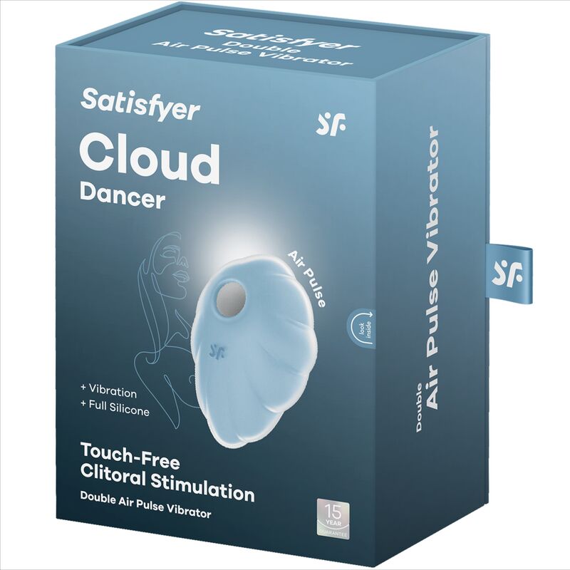 SATISFYER - CLOUD DANCER BLUE AIR PULSE VIBRATOR - BLUE - 18
