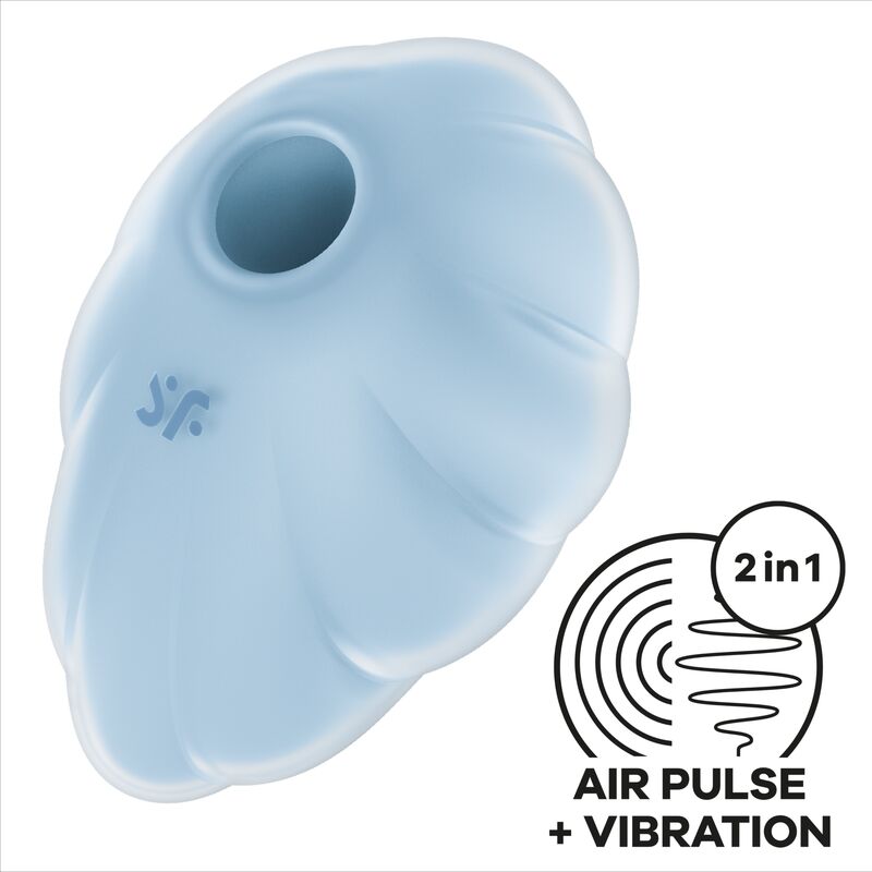 SATISFYER - CLOUD DANCER BLUE AIR PULSE VIBRATOR - BLUE - 15