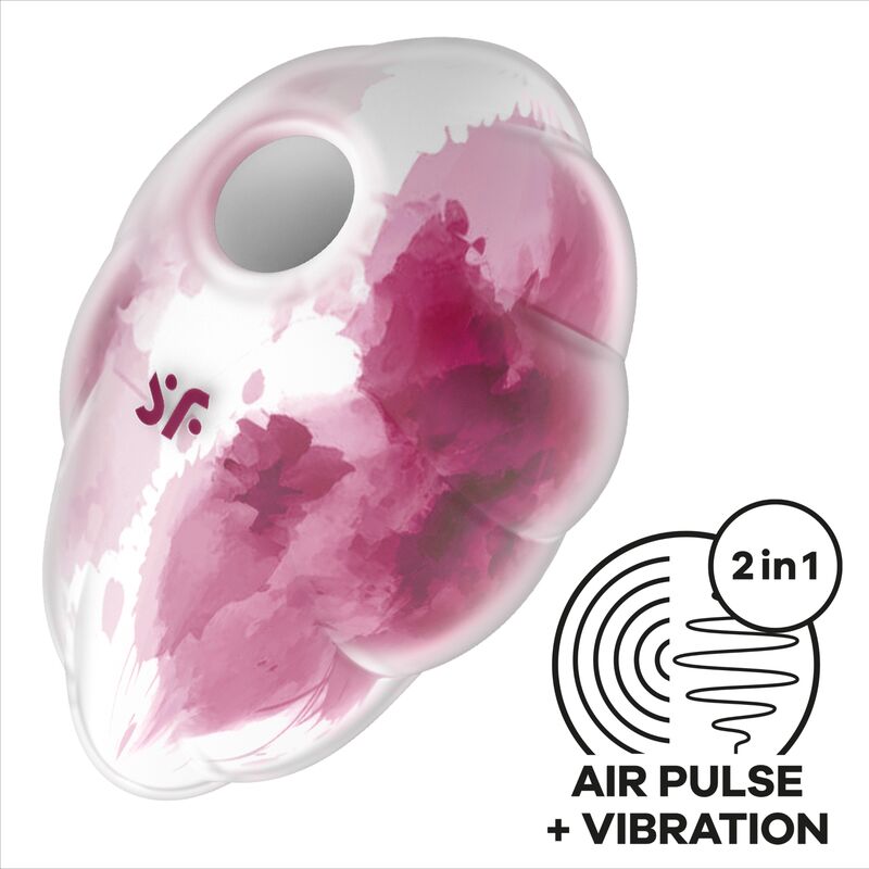 SATISFYER - CLOUD DANCER BLUE AIR PULSE VIBRATOR - RED - 8