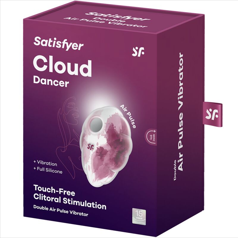 SATISFYER - CLOUD DANCER BLUE AIR PULSE VIBRATOR - RED - 12