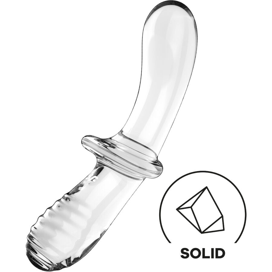 SATISFYER - DOUBLE CRYSTAL DILDO BLUE - TRANSPARENTE - 4