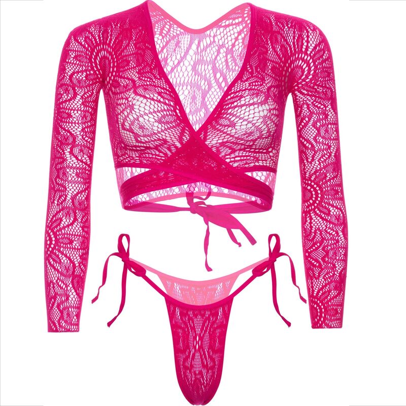 LEG AVENUE - TOP CROP LACE WITH THONG - 6
