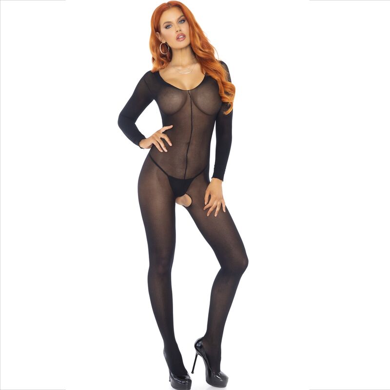LEG AVENUE - BODYSTOCKING LONG SLEEVE BLACK - 4