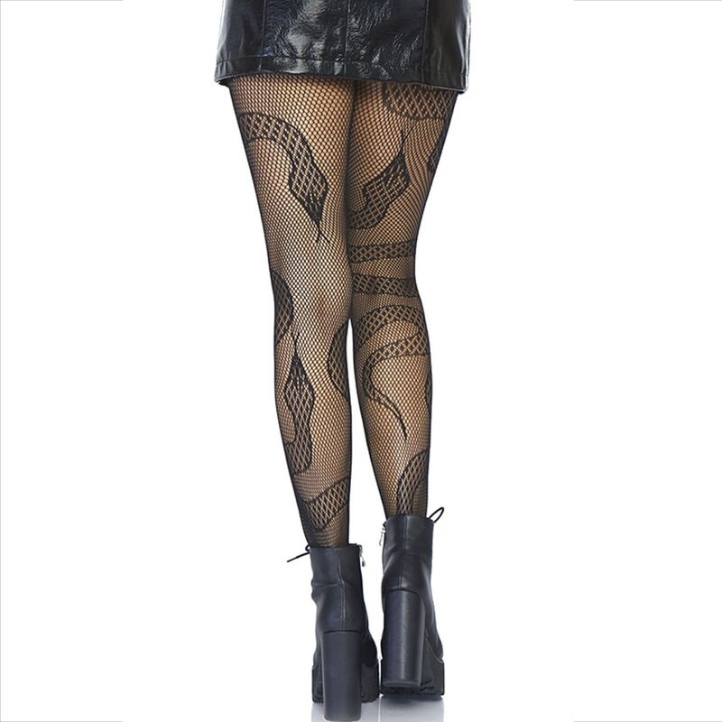 LEG AVENUE - STOCKINGS NET SNAKES BLACK - 2