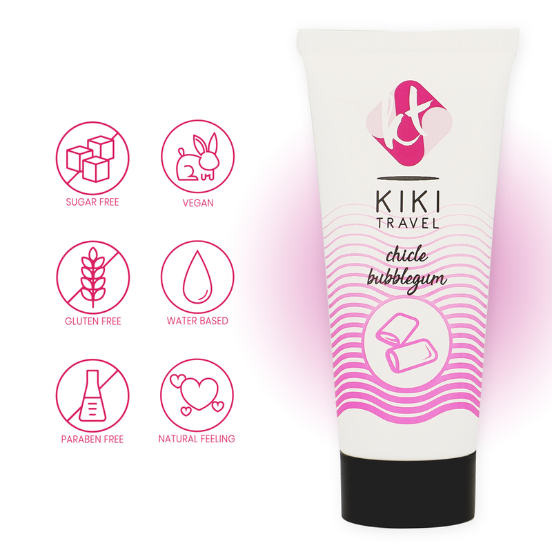 KIKÍ TRAVEL - FRAGOLA GUM LUBRIFICANTE 50 ML - Secretroomsexyshop