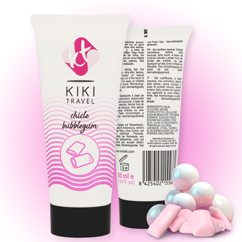KIKÍ TRAVEL - FRAGOLA GUM LUBRIFICANTE 50 ML - Secretroomsexyshop