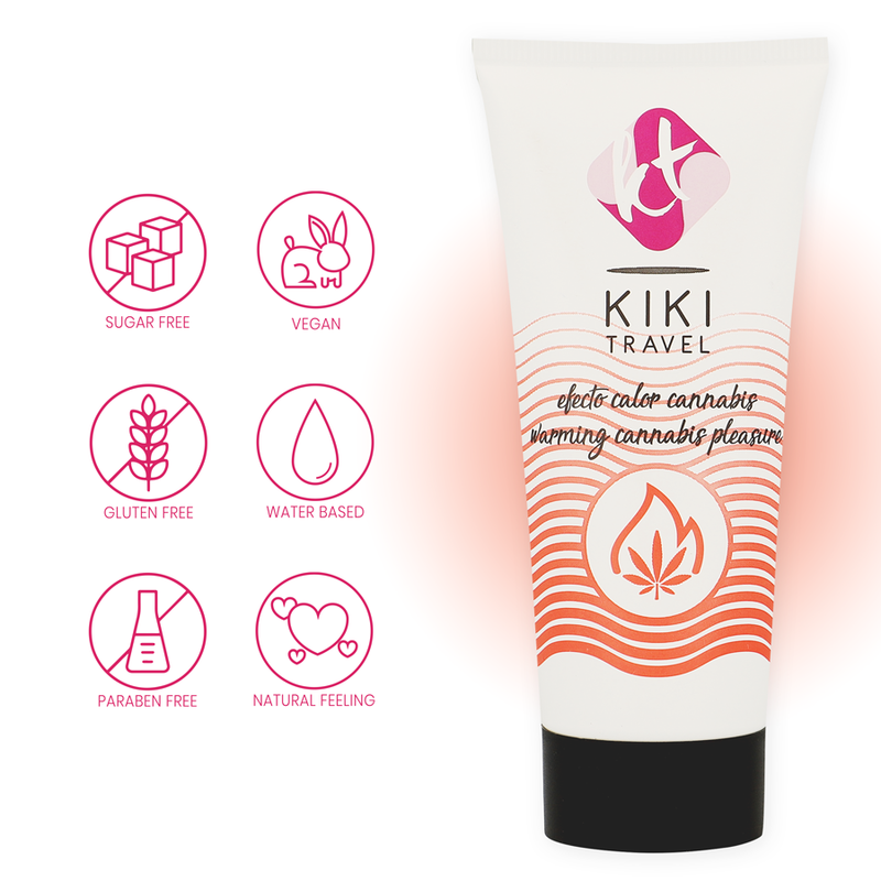 KIKÍ TRAVEL - LUBRIFIANT EFFET CHAUD AU CANNABIS 50 ML