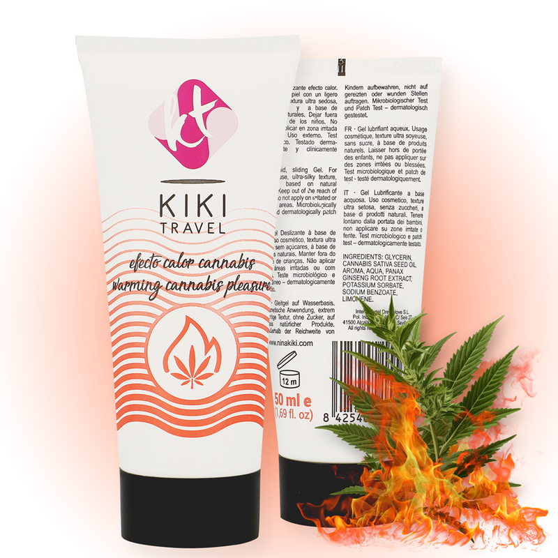 KIKÍ TRAVEL - CANNABIS LUBRIFICANTE EFFETTO CALDO 50 ML - Secretroomsexyshop