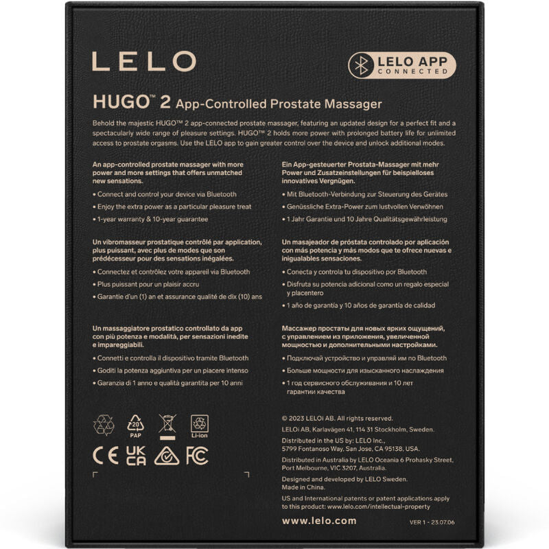 LELO - HUGO 2 BLACK PROSTATE MASSAGER - GREEN - 4