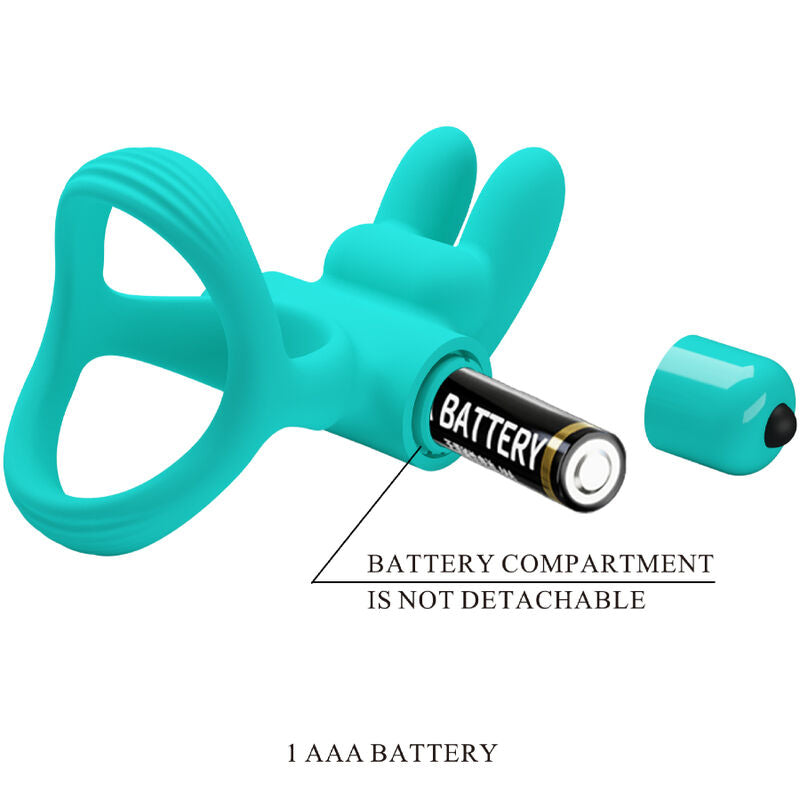 PRETTY LOVE - DANTE GREEN RABBIT VIBRATOR RING - 1