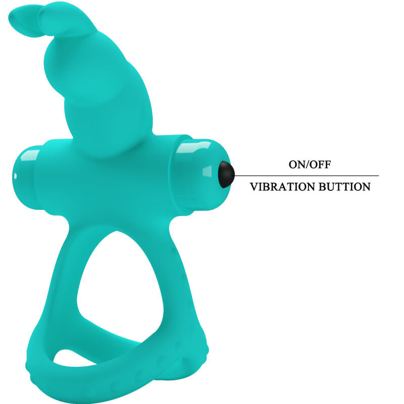 PRETTY LOVE - FIGGY GREEN RABBIT VIBRATOR RING - 6