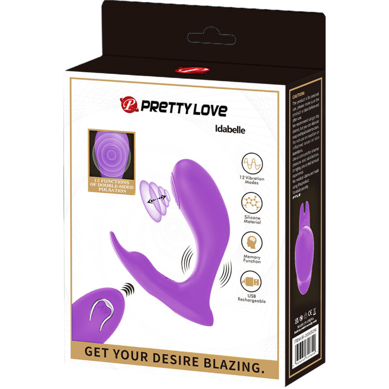 PRETTY LOVE - IDABELLE REMOTE CONTROL VIBRATION AND PULSATION PURPLE