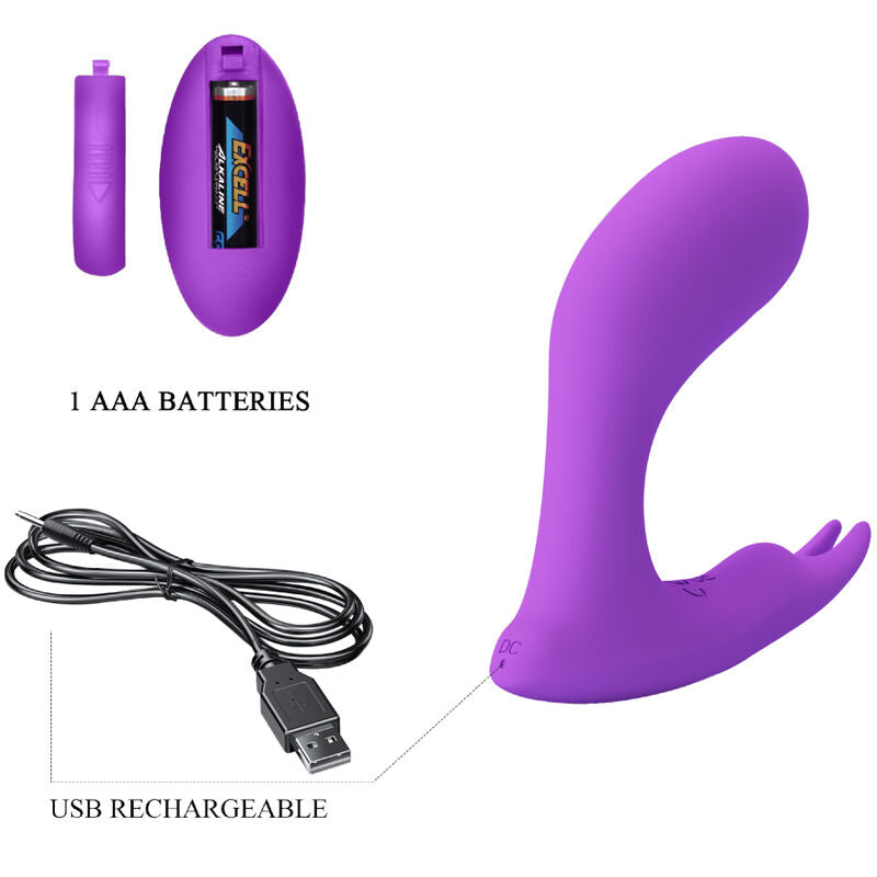 PRETTY LOVE - IDABELLE VIBRATION & PULSATION REMOTE CONTROL VIOLET - 5