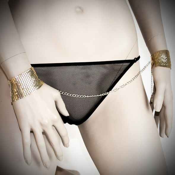 BIJOUX - DÉSIR MÉTALLIQUE MANETTE IN RETE DI METALLO DORATO - Secretroomsexyshop