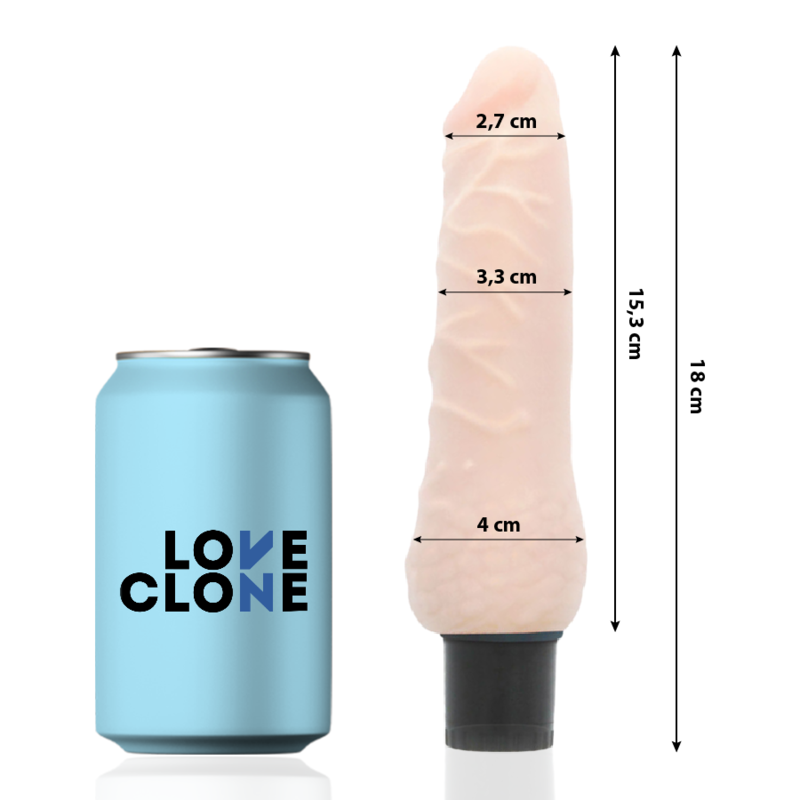 LOVECLONE - SVEN SELF LUBRICATION VIBRATOR 18.5 CM -O- 3.3 CM - 1
