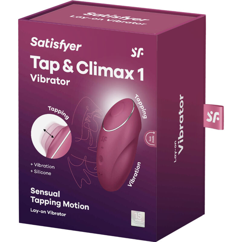 SATISFYER - TAP & CLIMAX 1 LAY-ON VIBRATOR GREY - 3